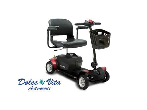 Scooter électrique 4 roues, taille M, couleur rouge