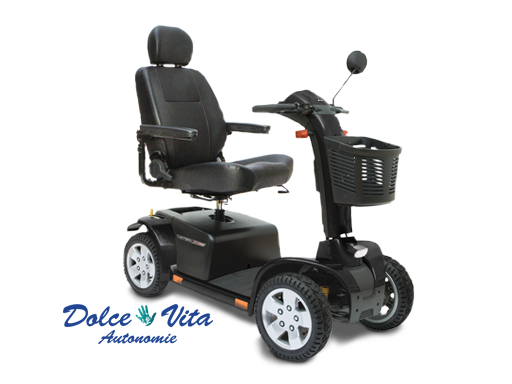 Scooter électrique 4 roues, taille XL, couleur noir