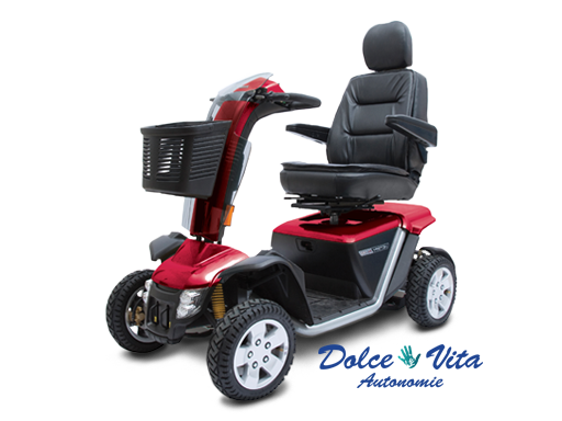 Scooter électrique 4 roues, taille XXL, couleur rouge